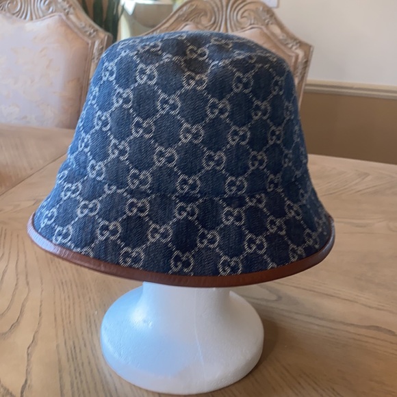 ❤️ Aithenic Denim Gucci Bicket Hat - Picture 1 of 5